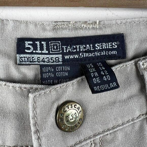 5.11 Tactical Series  Pants Women's 10 Gray Beige Double Knee Utility - Picture 4 of 5